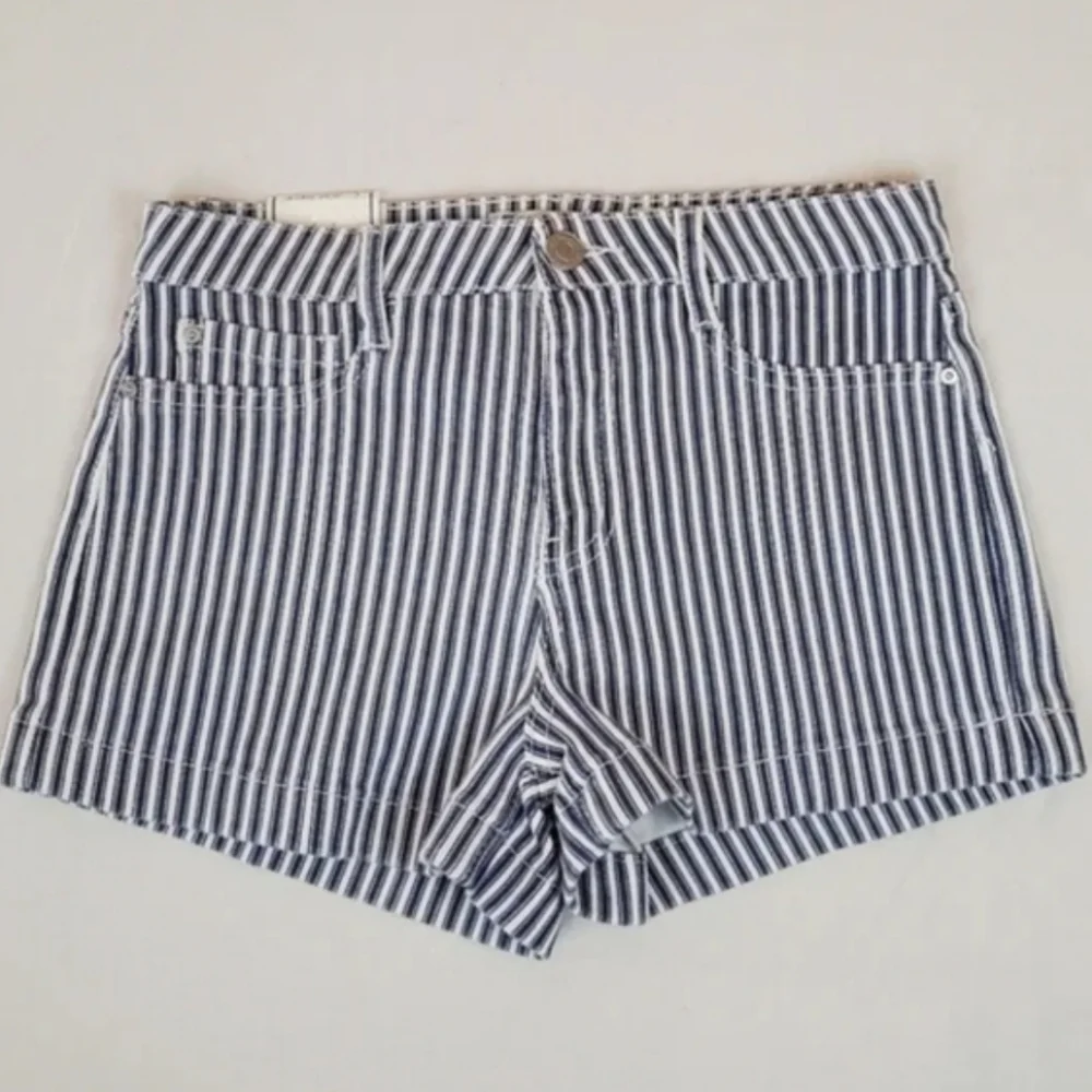 Indigo Rein stripe high rise shorts
